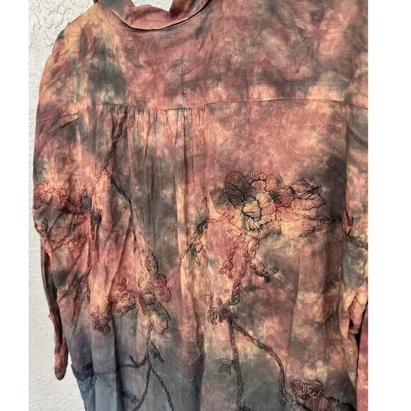 NWT Anthropologie Kyla Seo Gradient Embroidered Women's Long Shirt - Size Small - Picture 9 of 13